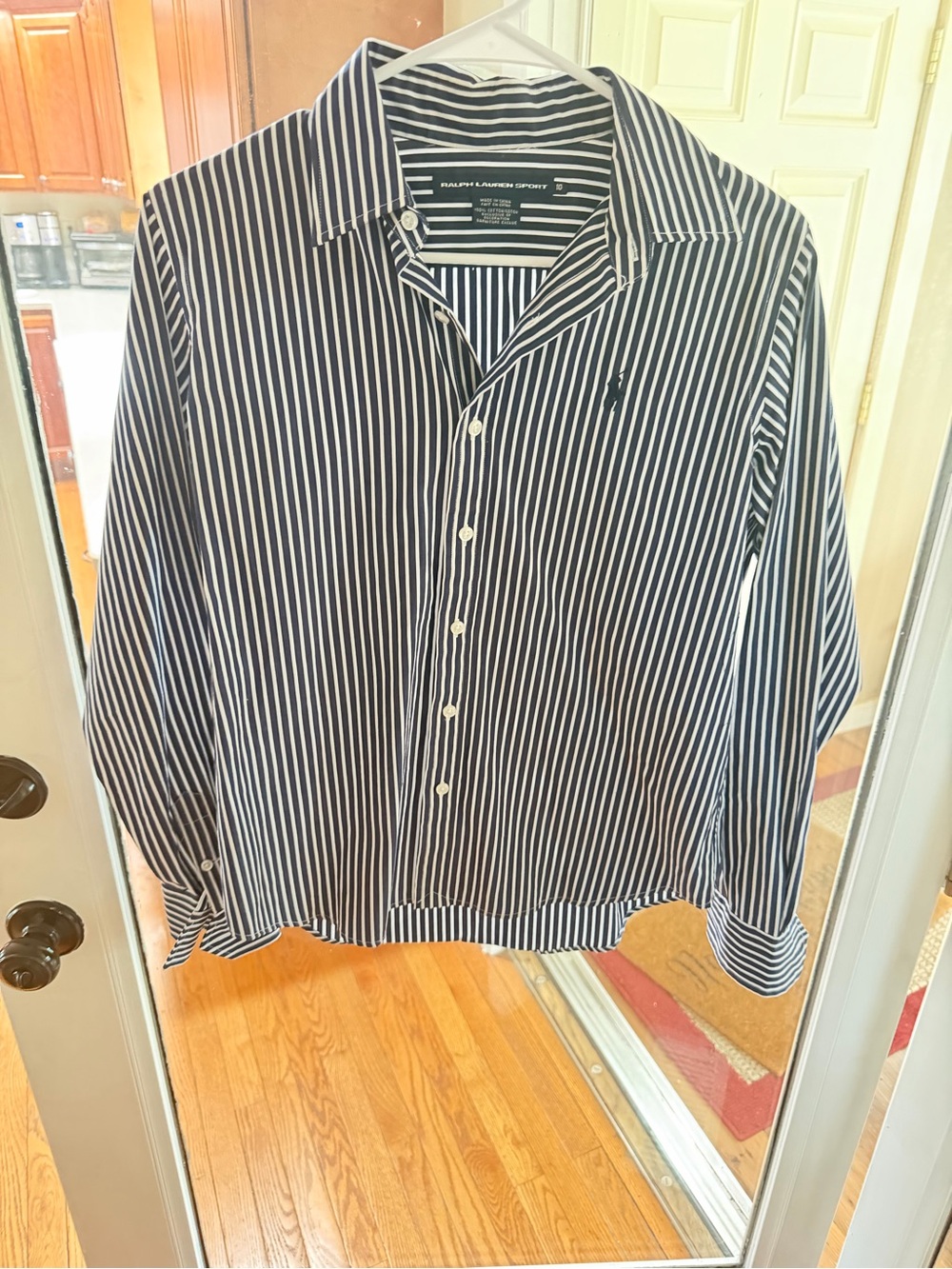 Vintage Women’s Ralph Lauren Sport Striped Button Down Blouse Size 10